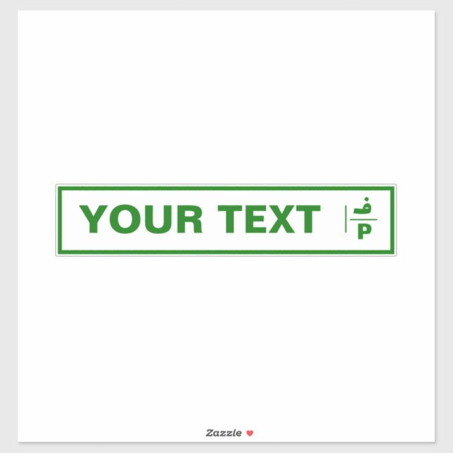 Sticker Plaque d'immatriculation de voiture Palestine pers (Feuille)