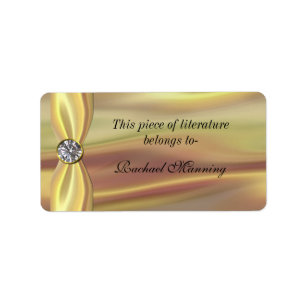 Sticker plaque en satin or