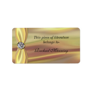 Sticker plaque en satin or