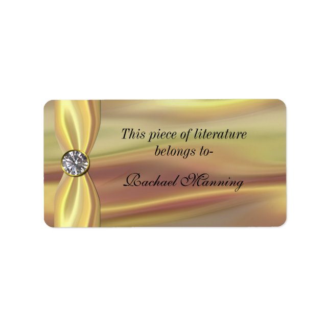 Sticker plaque en satin or (Devant)