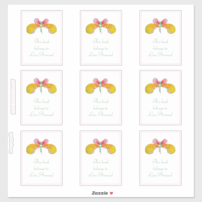 Sticker Plaque papillon (Feuille)