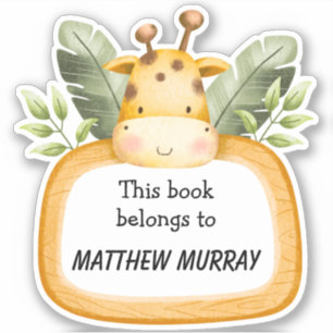 Sticker Plaque personnalisée pour enfants Giraffe