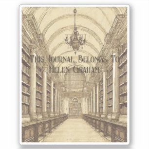 Sticker Plaque scolaire "The Library"