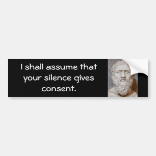 Sticker Plato Bumper, Silence donne son consenteme