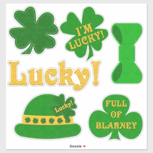 Sticker Plein de Blarney ! | Saint Patrick's Day (Feuille)