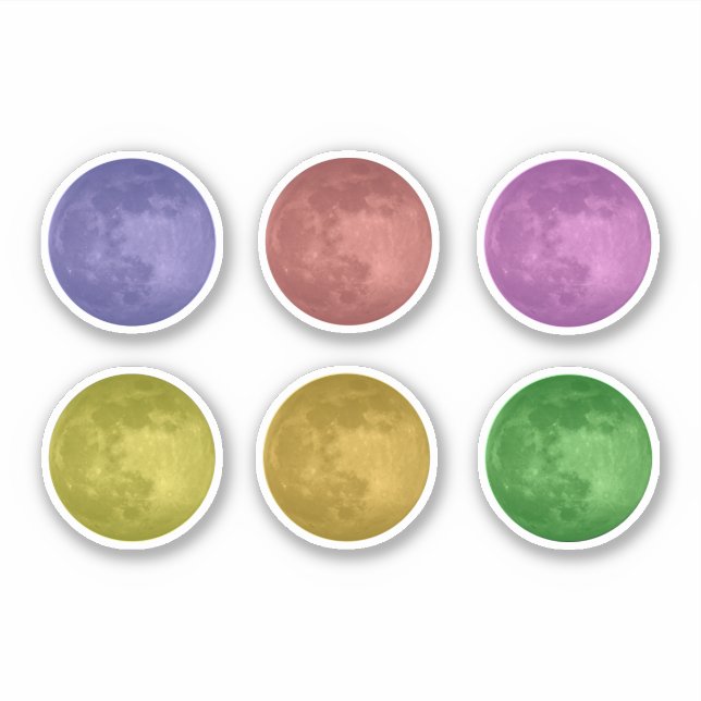 Sticker Pleine lune arc-en-ciel (Devant)