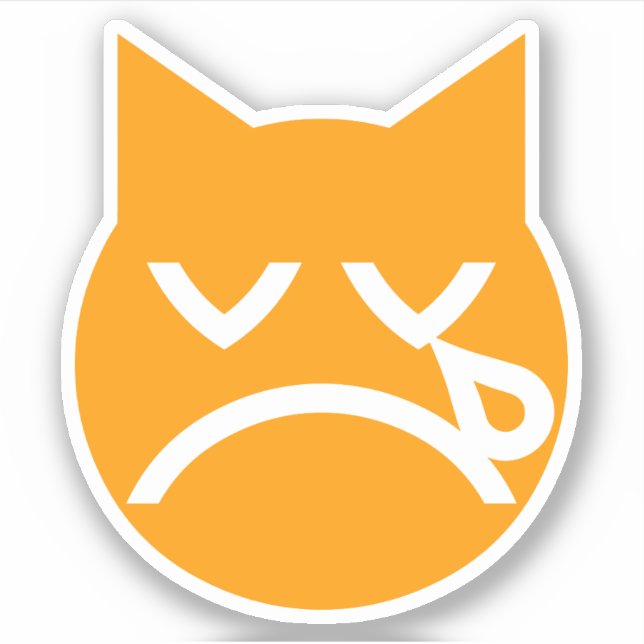 Sticker Pleurer le chat Emoji (Devant)