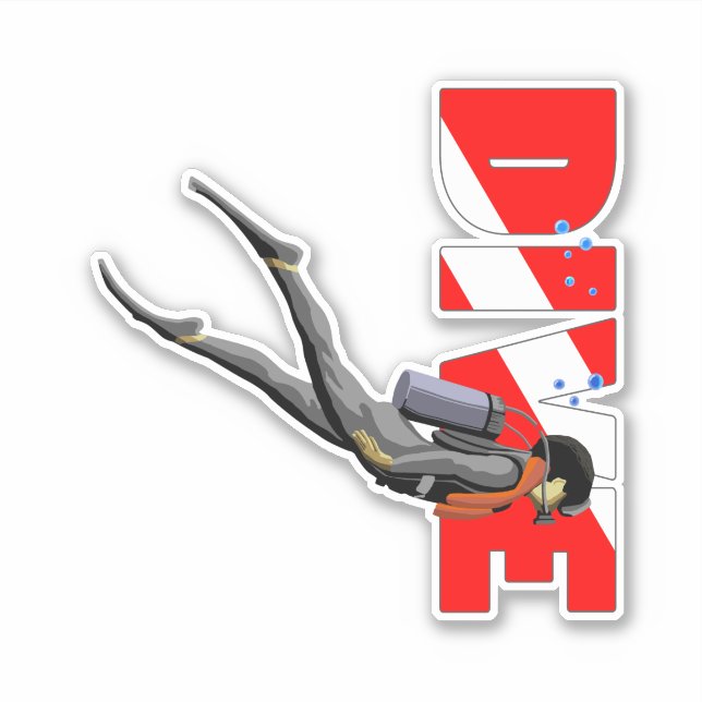 Sticker Plongeur autonome (Devant)