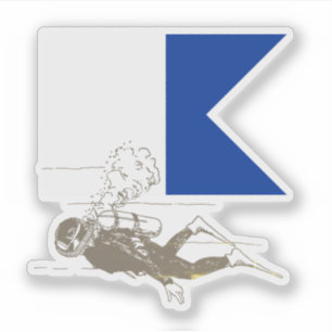 Sticker Plongeur en bas