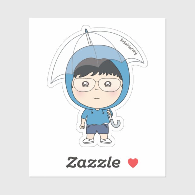 Sticker pluie de sosoHoney(8) (Feuille)