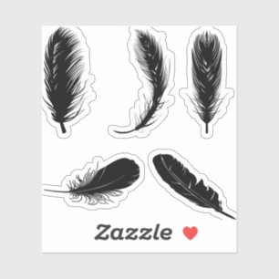 Sticker plumes-oiseaux-silhouette-animal