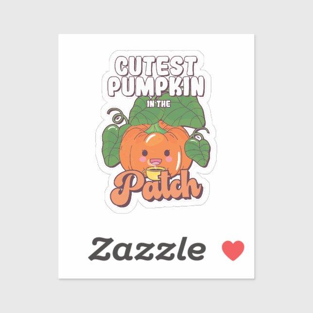 Sticker plus belle citrouille du jardin (Feuille)