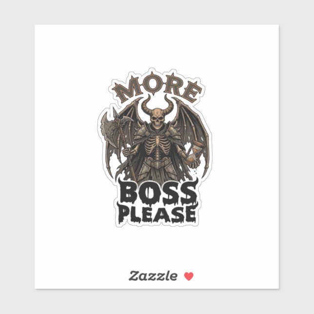 Sticker Plus de Boss S'il Vous Plaît Halloween Démon Squel (Feuille)