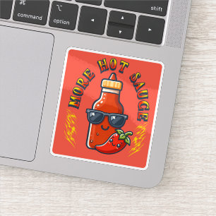 Sticker Plus de sauce piquante Amateur de nourriture épicé