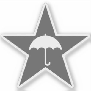 Sticker Pluviophile Star (gris)