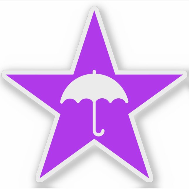 Sticker Pluviophile Star (violet) (Devant)