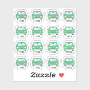 Sticker Pneumatiques de maintenance de voiture rappel Bujo