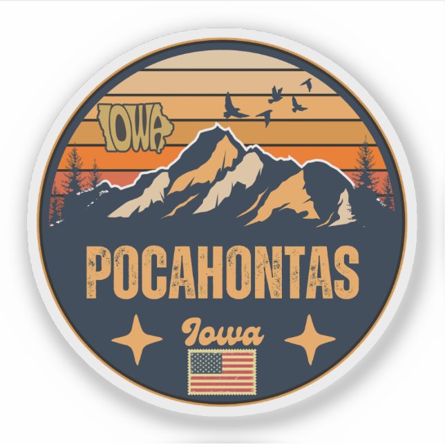 Sticker Pocahontas, Iowa (Devant)