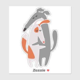 Sticker Podenco et Galgo chien mignon