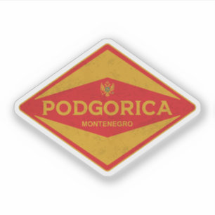 Sticker Podgorica Monténégro Vintage