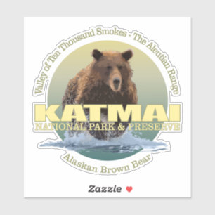 Sticker POIDS de Katmai NP (ours Brown)