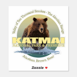 Sticker POIDS de Katmai NP (ours Brown)
