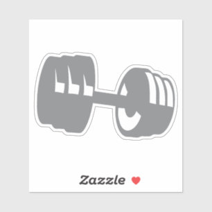 Sticker poids haltere cross musculation fitness body