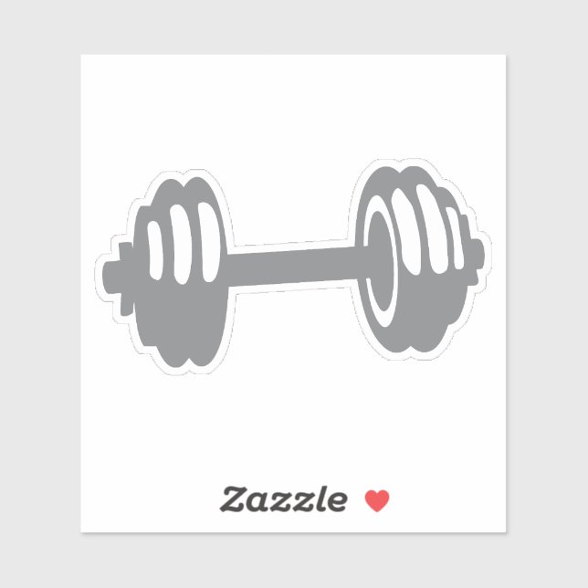 Sticker poids haltere cross musculation fitness body  (Feuille)