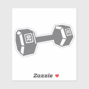 Sticker poids haltere cross musculation fitness body