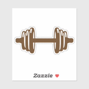 Sticker poids haltere cross musculation fitness body 