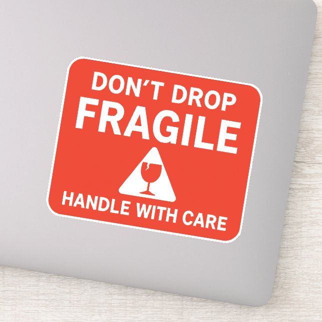 Sticker Poignée Fragile Avec Soin Livraison Conception Éti (Détail)