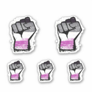 Sticker Poing de protestation asexué