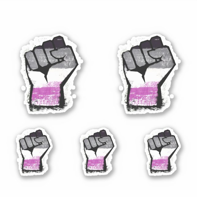 Sticker Poing de protestation asexué (Devant)
