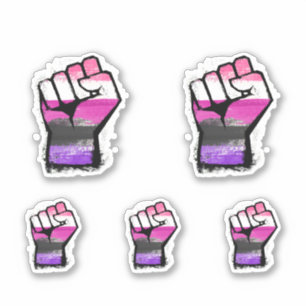 Sticker Poing de protestation genre fluide