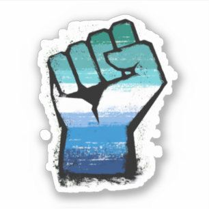 Sticker Poing levé de protestation masculin gay