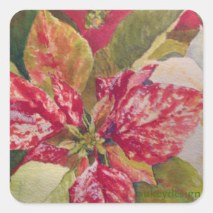 Sticker Poinsettia Varié