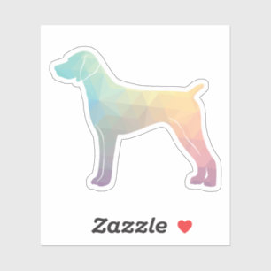Sticker Pointeur court allemand pastel en silhouette