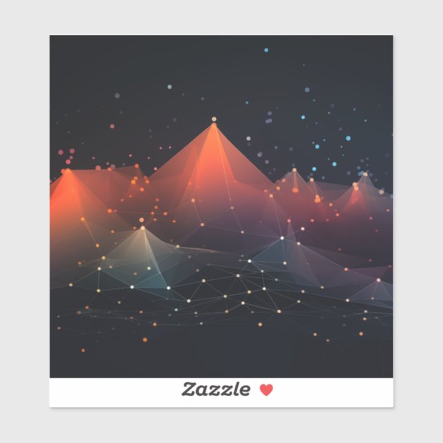 Sticker Points de données avec pointes en noir (Feuille)