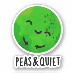 Sticker Pois Et Pun De Pois De Veggie Drôle Tranquille