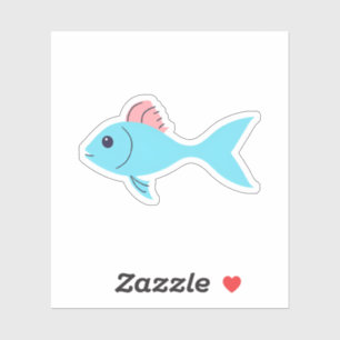 Sticker Poisson bleu