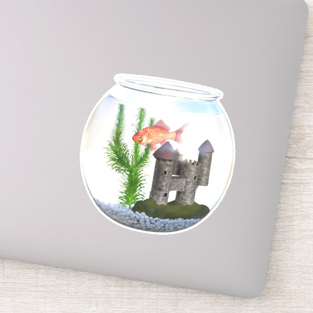 Sticker Poisson bol or poisson aquarium mignon (Détail)