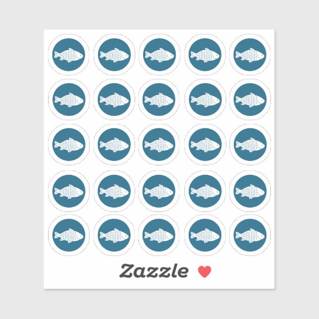 Sticker poisson de choix de repas (Feuille)