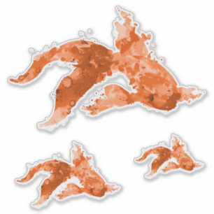 Sticker poisson doré