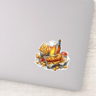Sticker Poisson frit et frites