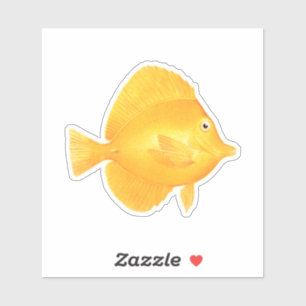 Sticker Poisson jaune Tang