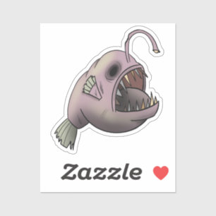 Sticker Poisson-pêcheur zombie