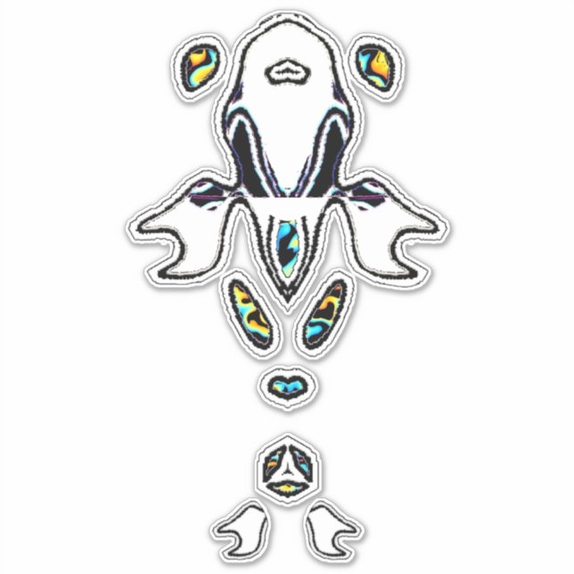 Sticker Poisson psychédélique (Devant)