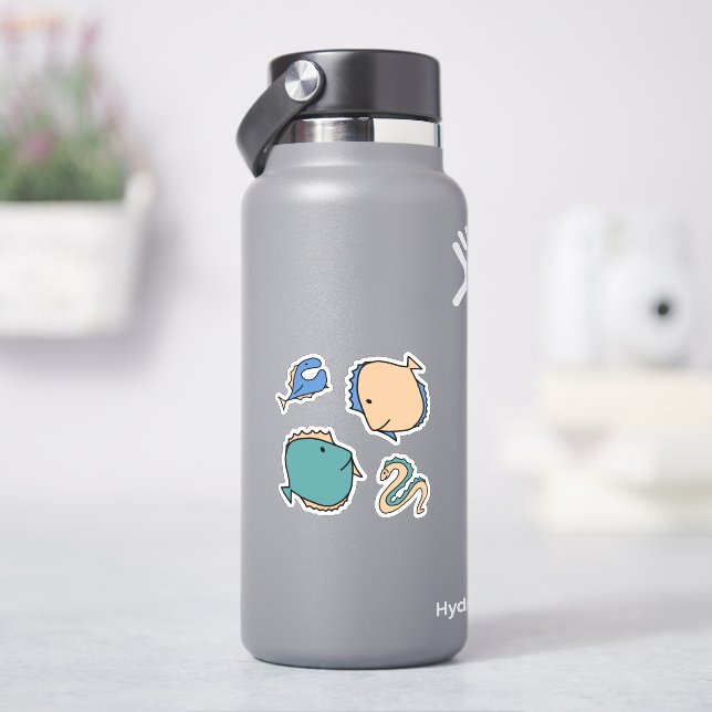 Sticker Poissons caprins et anguilles (HydroFlask)
