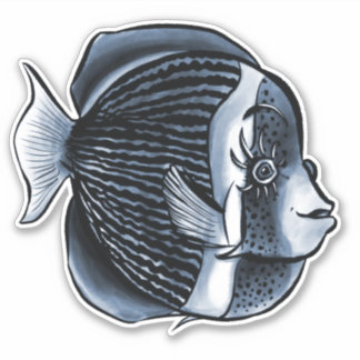 Sticker Poissons Mignons Sous La Mer