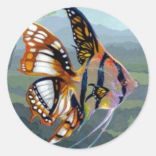 Sticker "Poissons Volants : Étude I"